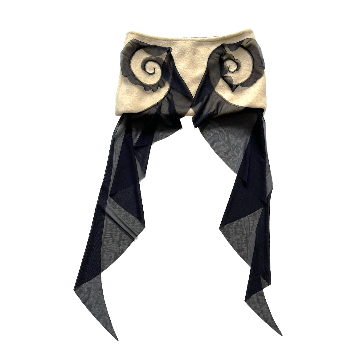 Yellow Flannelette Swirl Flared Mini Skirt