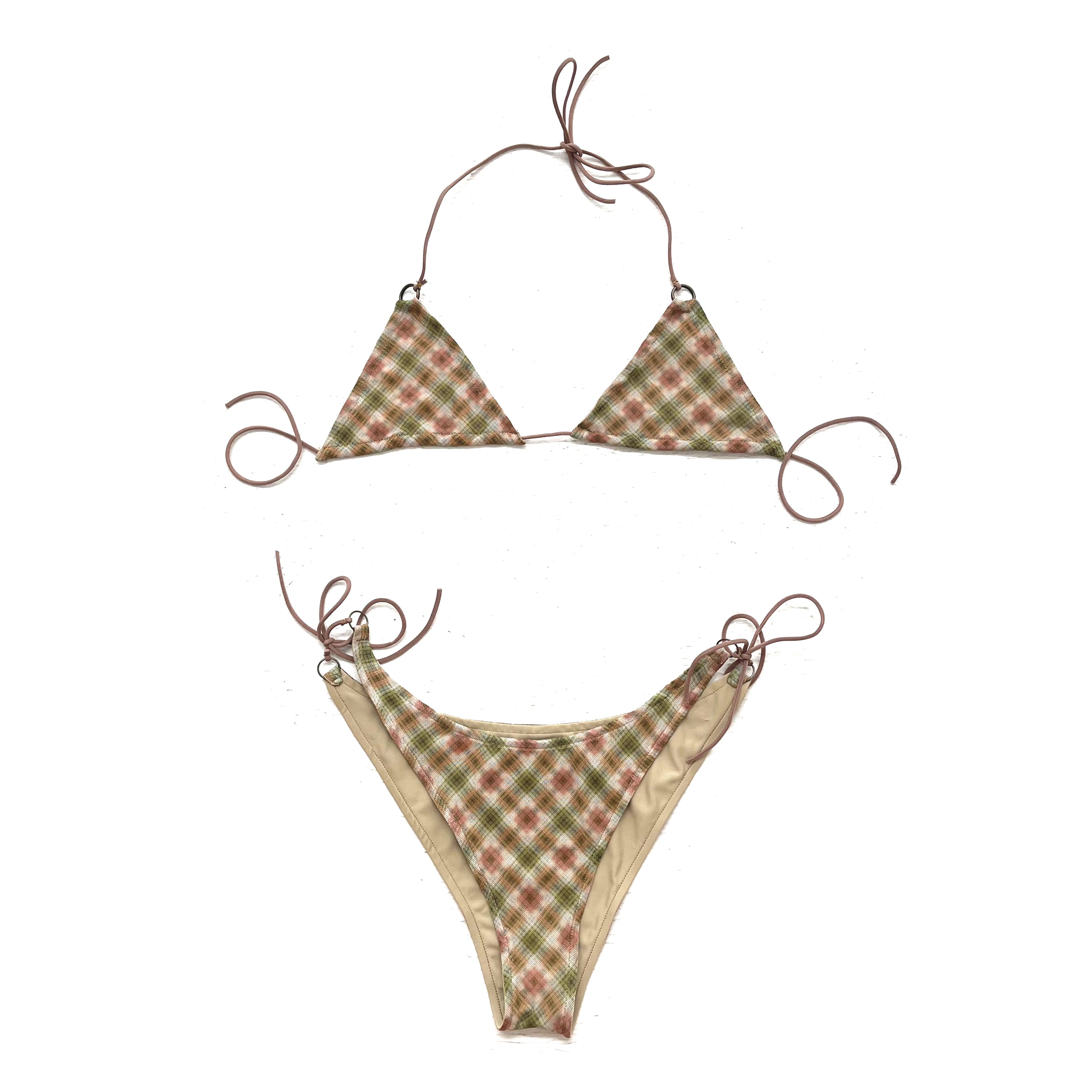 Mesh Bikini Set Wild Checker