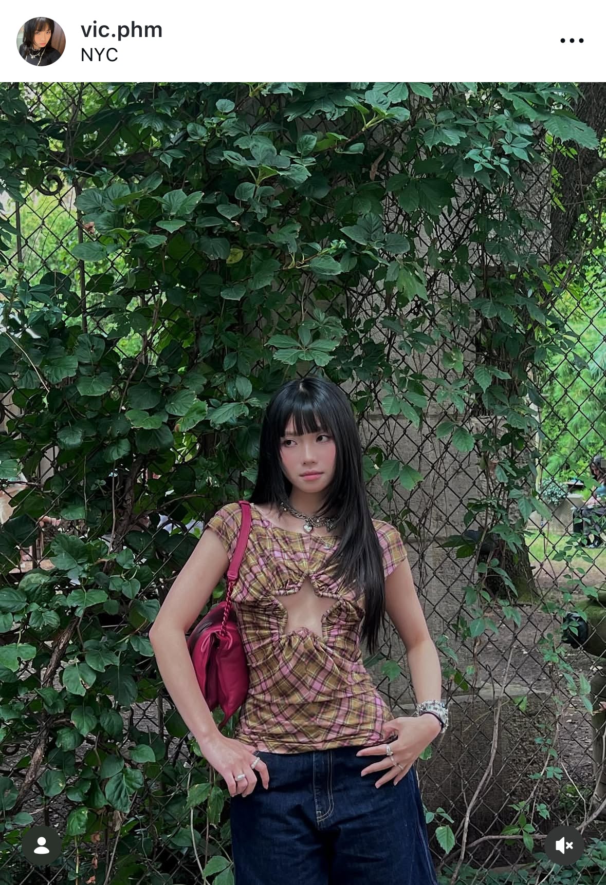 Plaid Mesh Star Cutout Tshirt Smooky