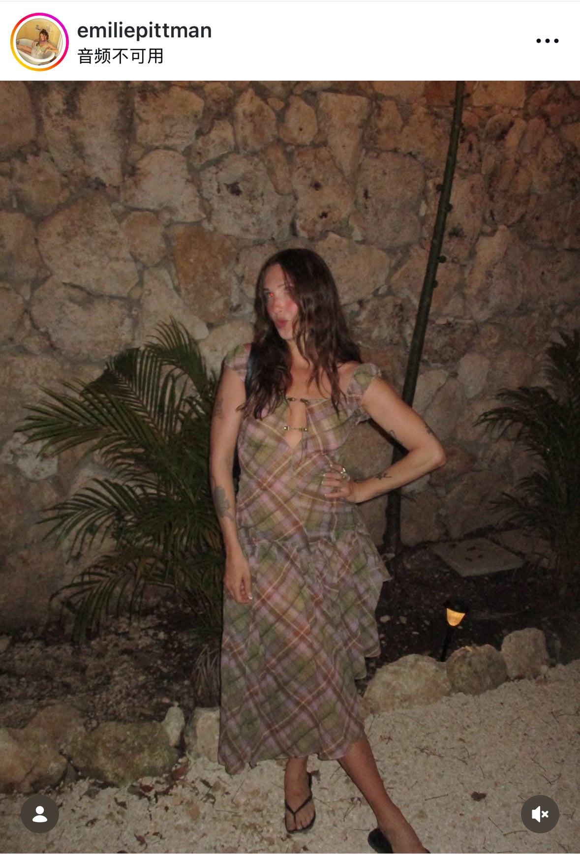 Plaid Puff Chiffon Asymmetrical Dress Earth Tartan
