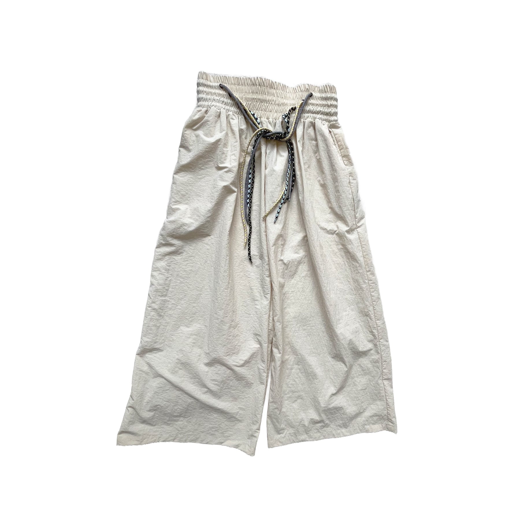4-string nylon casual pants Ivory