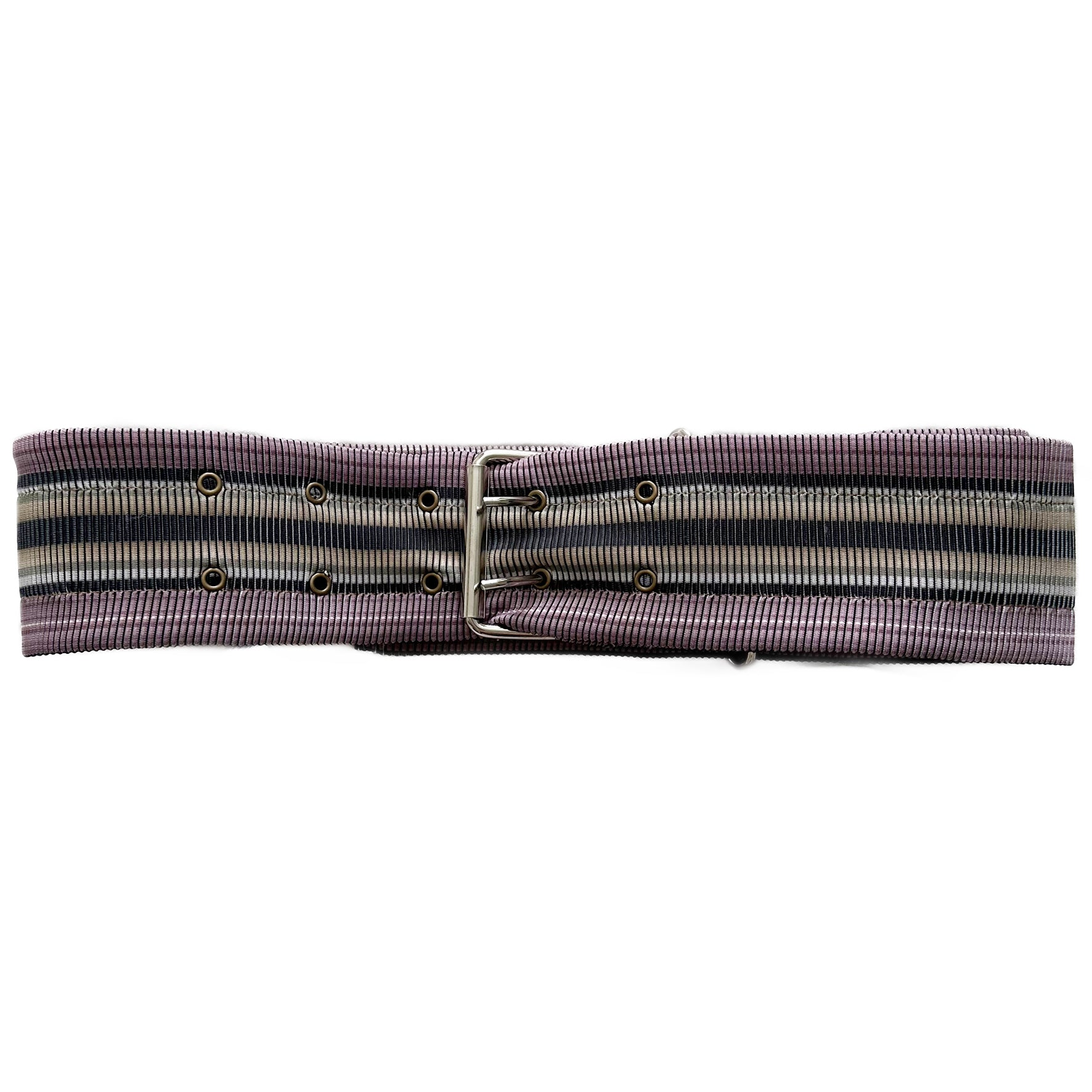 Purple Stripe Two-Tone Rib Seaweed Belt SS25 PRE-ORDER