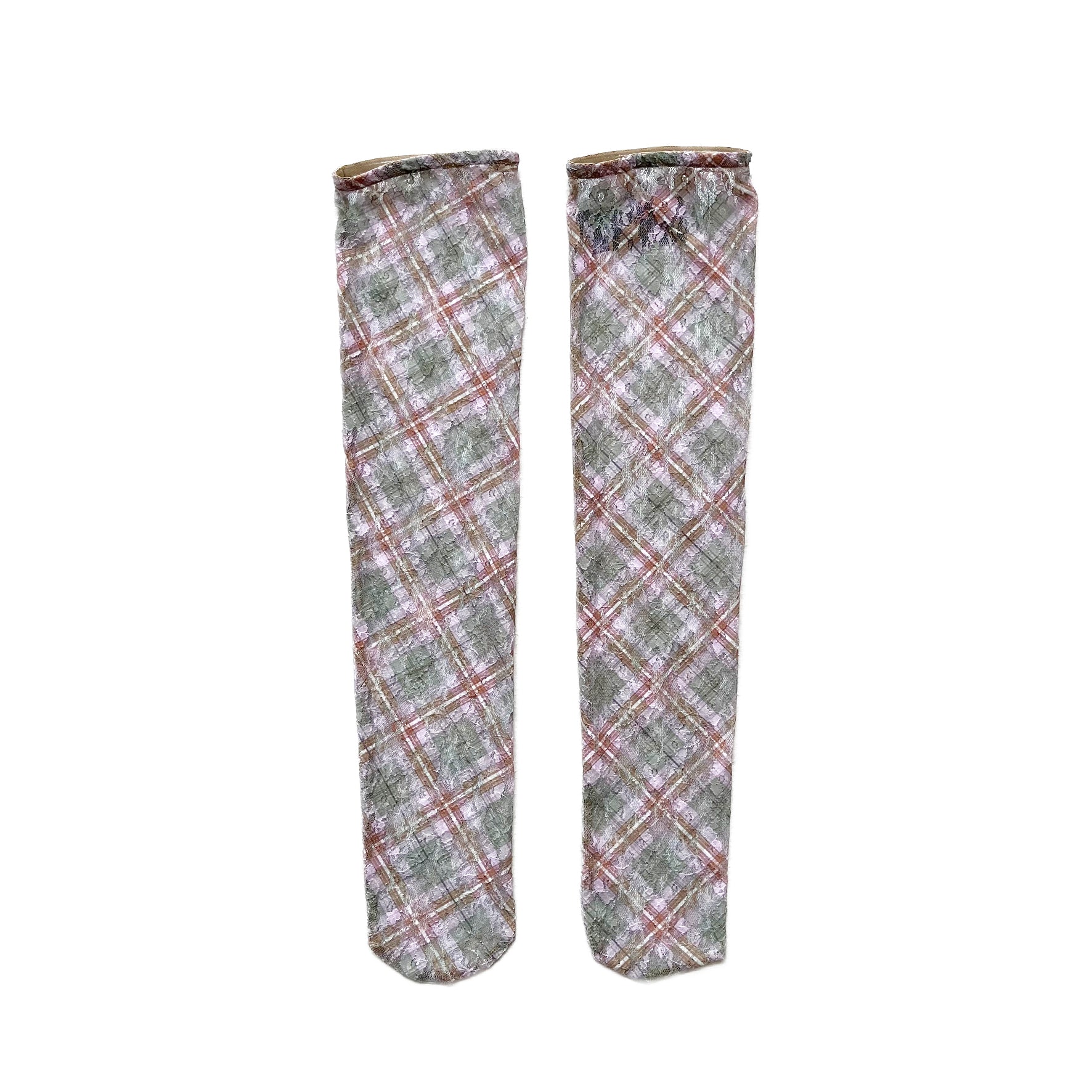 Lace Knee Socks Petal Tartan SS25 PRE-ORDER