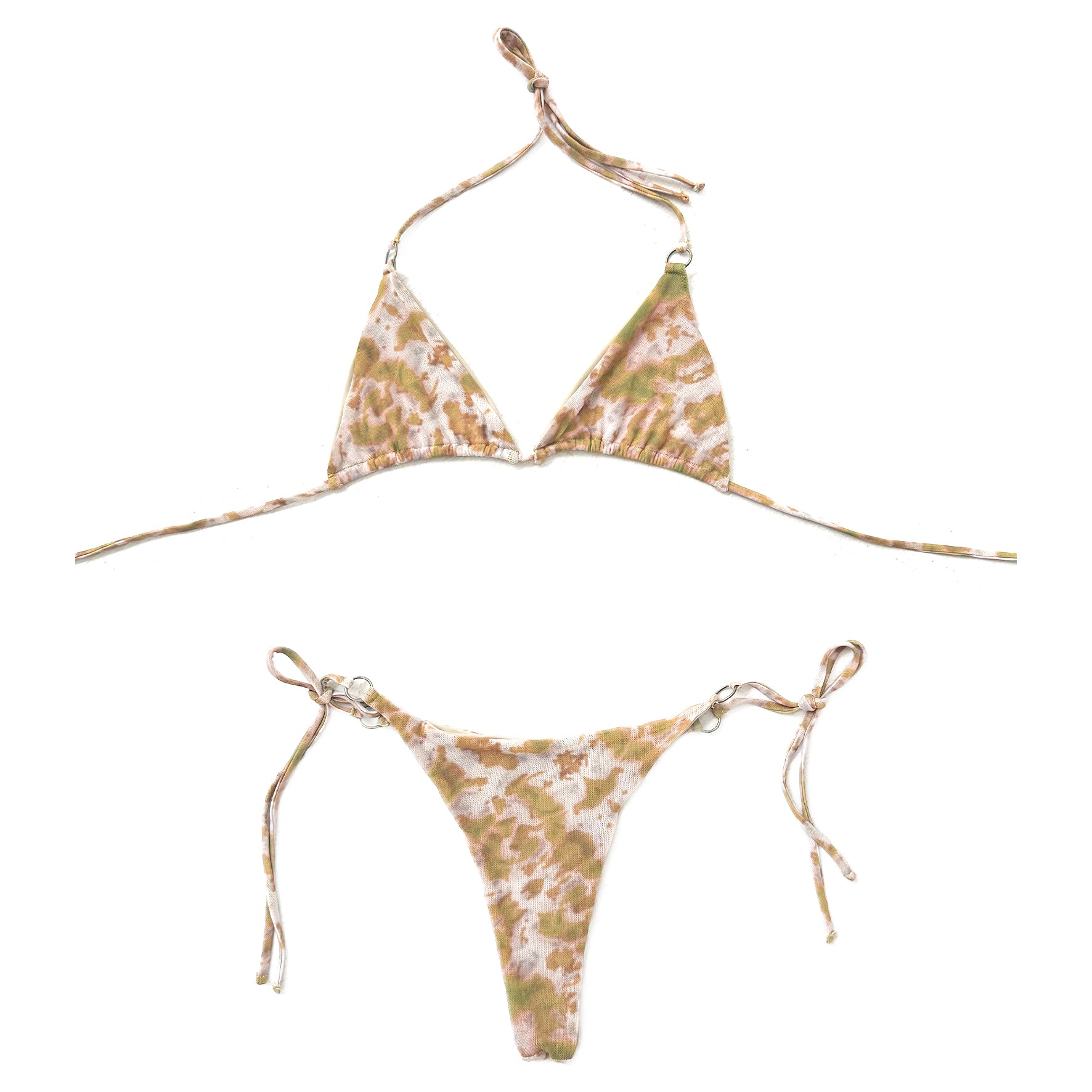 Pink Camo Bikini Top and Bottom Set